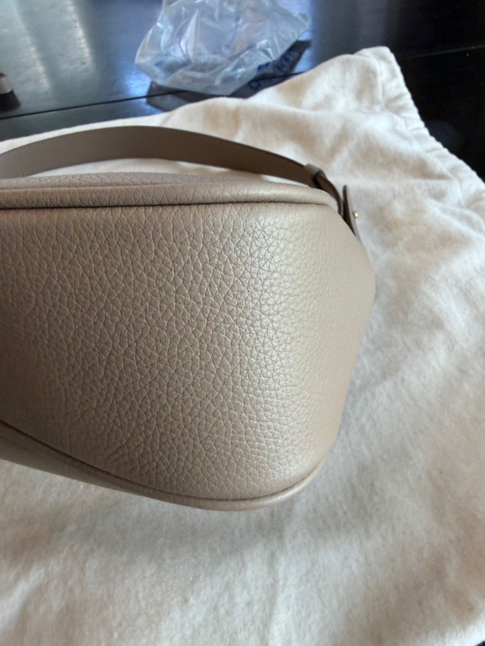 STOW London Beth Shoulder Bag WITH Crossbody Strap Warm Taupe - Picture 8 of 16